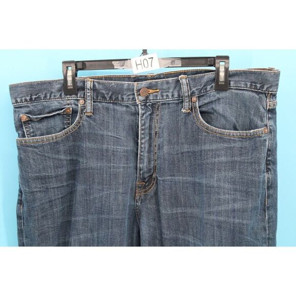 Lucky Brand 410 Athletic Slim Straight Leg Blue Denim Jeans Men 38 INSEAM 32 - Picture 2 of 7